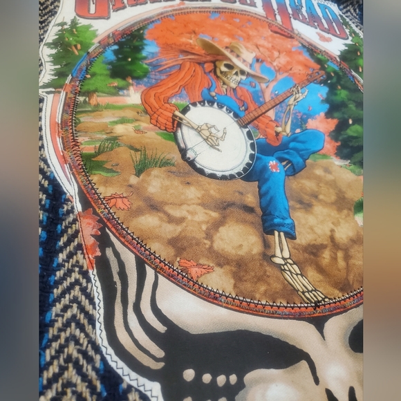 Grateful Dead Vintage Baja Joe Hoodie + Liquid Blue Tie-dye 1994 Banjo Patch - Picture 9 of 9